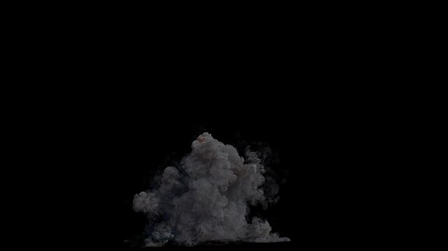 Three impressive scenes of bomb explosions, special explosion effects