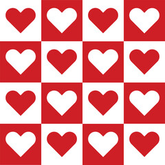 Romantic Heart Vector Seamless Pattern Digital Paper – Cute Love Background, Valentine’s Day Design, Wedding Scrapbook,  Hearts, Decorative Print for Cards and Invitations