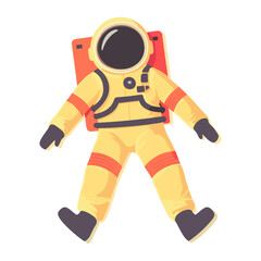 Astronaut floating illustration exploration adventure vector