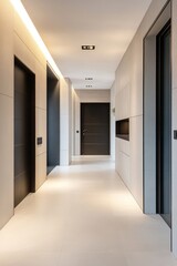 Modern hallway with minimalist design