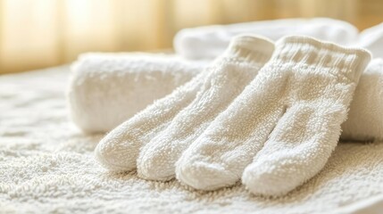 Wool gloves laid flat on a towel for proper drying
