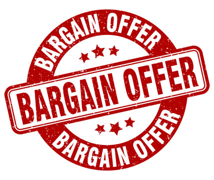 bargain offer stamp. bargain offer label. round grunge sign