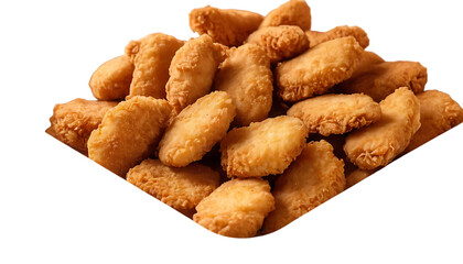 Fototapeta premium Several golden brown fried chicken nuggets