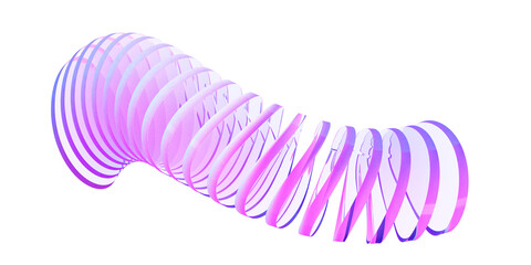 3d abstract glass holographic on transparent