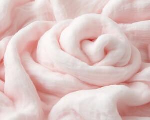 Fototapeta premium Pink fabric swirl, texture, folded, soft, background, delicate