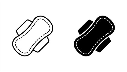 Sanitary pad icon set. Woman sanitary napkin. vector illustration on white background