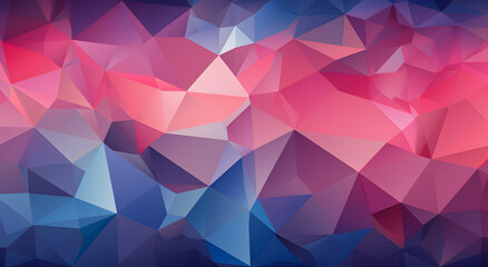 Fototapeta premium Abstract polygonal background. Triangular origami style with gradient, Polygonal crystalline surface with muted gradient, a geometric 3D render, AI Generated 