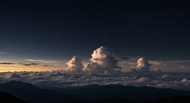 Starry sky at night