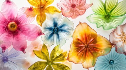 Obraz premium Flores de vidrio decorativas
