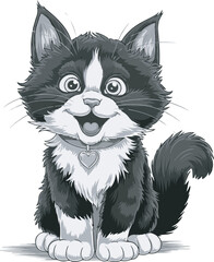 Very beautiful Cat vector black silhouette cricut design for T-shirt