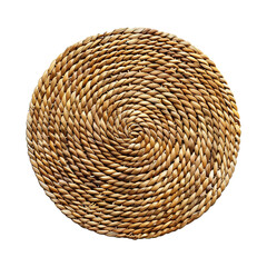 Round Woven Seagrass Placemat Coaster Spiral Pattern Home Decor