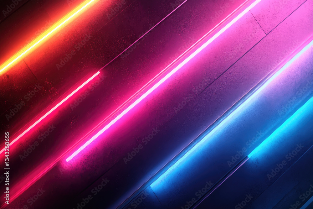 Poster vibrant glowing color lines create an energetic backdrop suitable for high-speed action and modern d