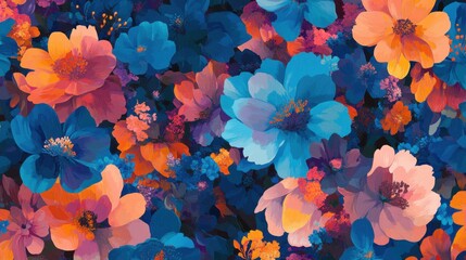 Fondo de flores coloridas