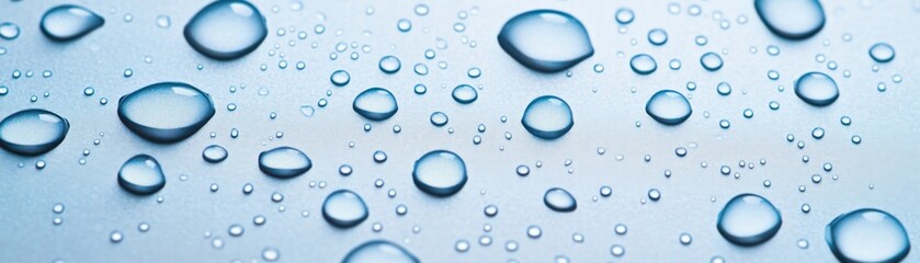 Close-up of water droplets under rainfall showerhead, artistic and ethereal macro photography
