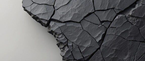 cracked black stone surface texture background.