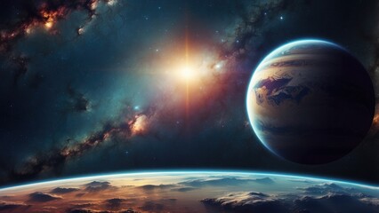 A breathtaking view of Earth from space,