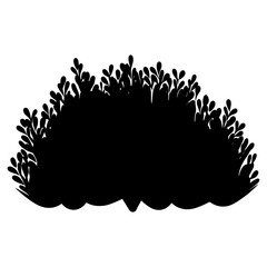 Fototapeta premium Grass bush illustration silhouette design vector
