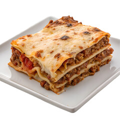 slice of pizza isolated on white