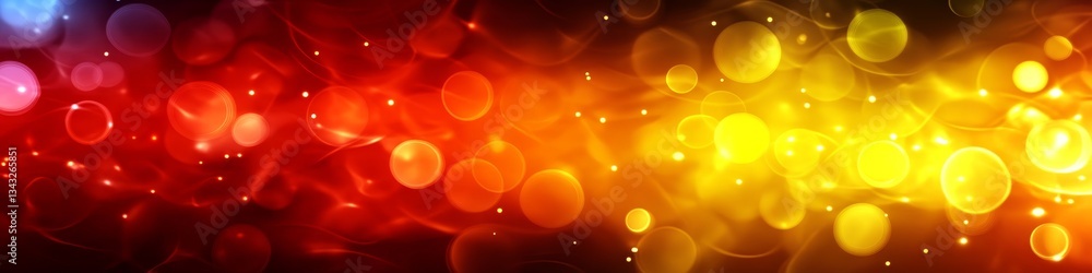 Poster abstract orange and red gradient background with bokeh and blur, warmth and creativity concept