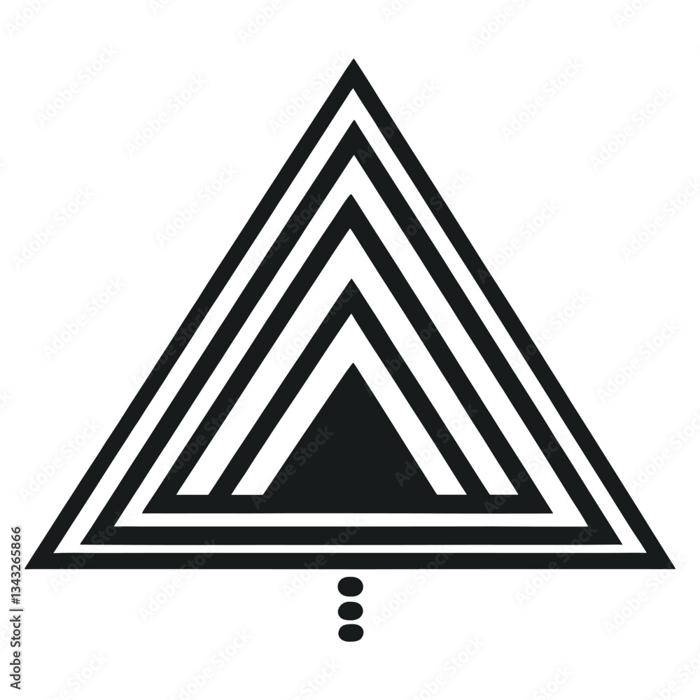 Aufkleber abstract geometric triangle shapes illustration pattern design vector