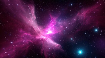 Vast and Mysterious Expanse of the Cosmos with Colorful Nebula Elements and Stars