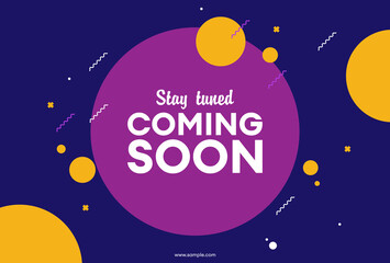 modern coming soon poster with stay tuned message