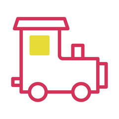 Stylized Cartoon Train Engine Vector Illustration