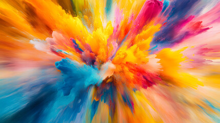 Obraz premium Colorful explosion of paint captured in high-speed wallpaper background artistic environment abstract viewpoint