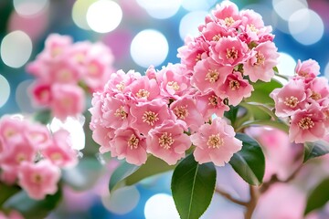 Delicate Pink Flowers  Spring Blossom Closeup