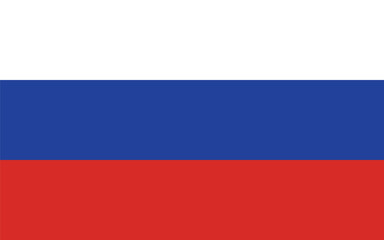 Official Russia tricolor flag illustration suitable for banner or background. Russian federation national flag image.