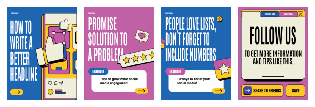 Neobrutalism Social Media Post Template – Bold & Modern Design
