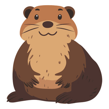 recommend clip art: Beaver illustration animal groundhog vector