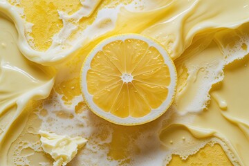 Creamy Lemon Background with Soft Butter Yellow Texture for a Welcoming Web Banner