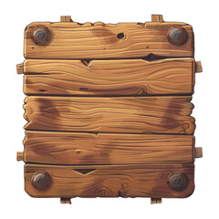 Naklejka premium Wooden sign in square shape illustration art letterbox vector