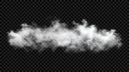 Realistic Smoke Cloud on Transparent Background – Vector Overlay © Vector light Studio
