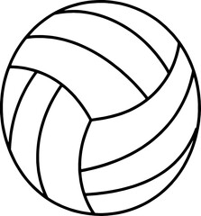 Simple Line Drawing of a Classic Volleyball Ball for Sports and Recreation