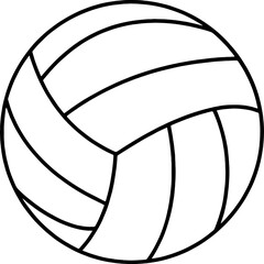A Simple Line Drawing of a Volleyball Ball for Sports and Recreation