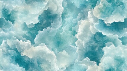 Fondo de nubes acu&aacute;ticas en tonos azules y verdes