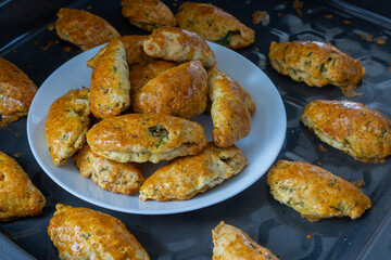 Homemade Cheese and Dill Pogaca