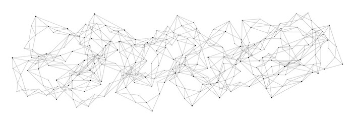 Polygon dot line connection network.abstract tech background