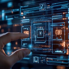 3d Cybersecurity with OTP and Data Protection Business professional using two-factor authentication