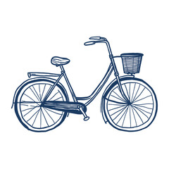 Vintage bike illustration bicycle design vector