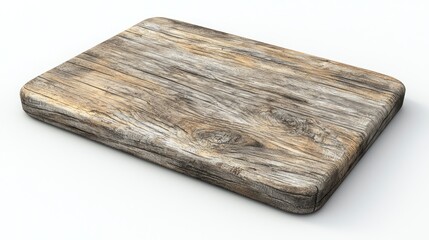 Fototapeta premium Rustic Grey Wooden Cutting Board with Deep Grooves