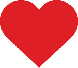 A red heart on a white background is a classic symbol of love and romance, often used as an icon for Valentine's Day and other romantic celebrations