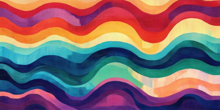 Arte abstracto con ondas de colores vibrantes