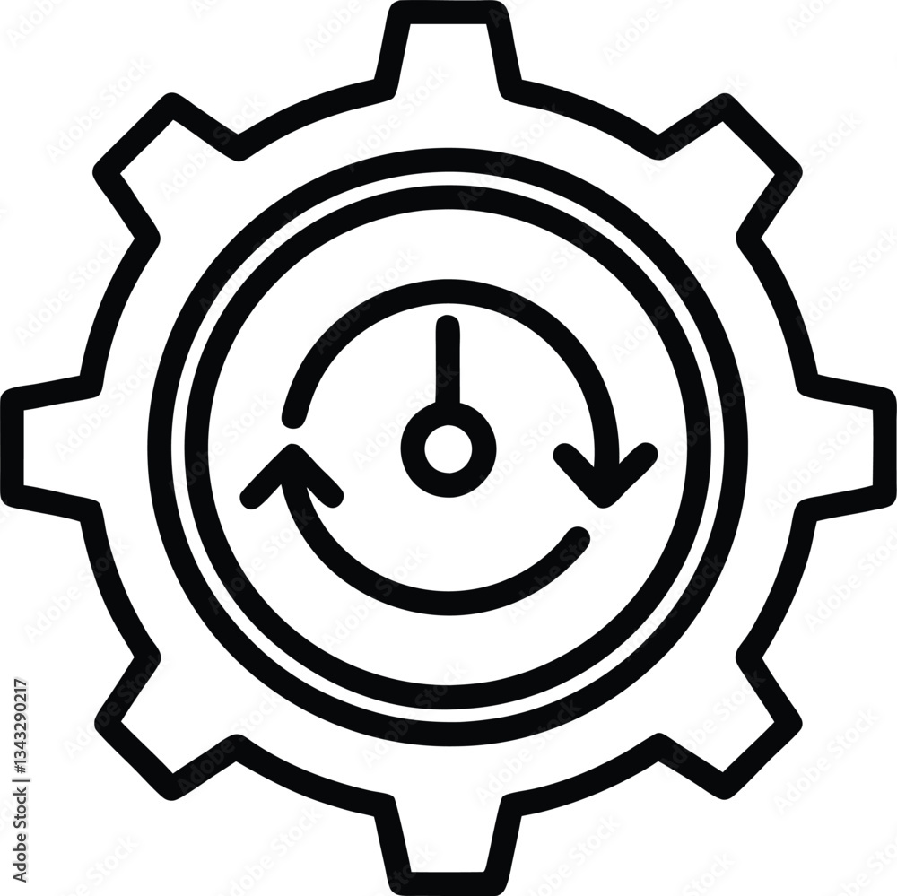 Aufkleber alarm clock icon vector illustration is a time symbol for web design
