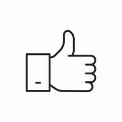 thumbs up positive icon vector sign