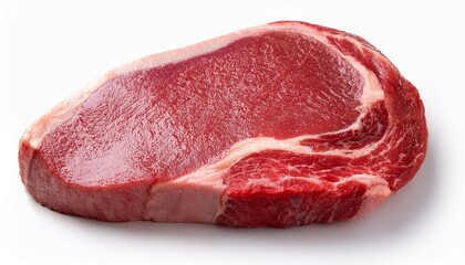 Fototapeta premium raw steak red meat on white backgound
