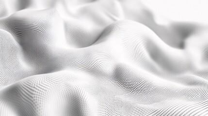 Abstract white fabric texture waves, soft background, design element