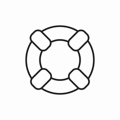 Fototapeta premium lifebuoy support help icon vector sign